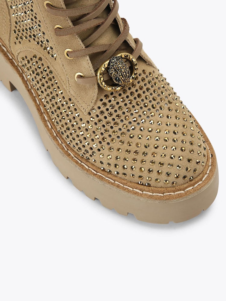 Kurt Geiger London Brown Chelsea Perf Boots - Image 4 of 4 Kurt Geiger London Brown Chelsea Perf Boots - Image 4 of 4