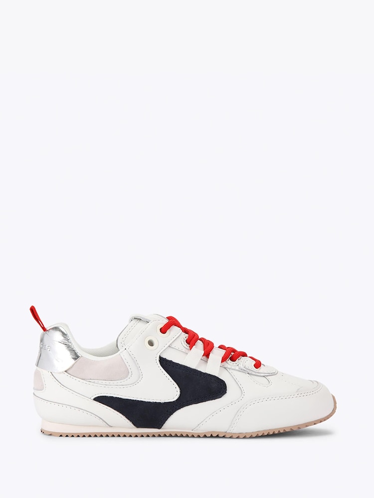 Kurt Geiger London White K Slim Runner Trainers - Image 1 of 4 Kurt Geiger London White K Slim Runner Trainers - Image 1 of 4