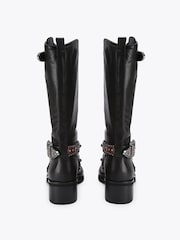 Kurt Geiger London Black Western Mid Biker Boots - Image 3 of 4