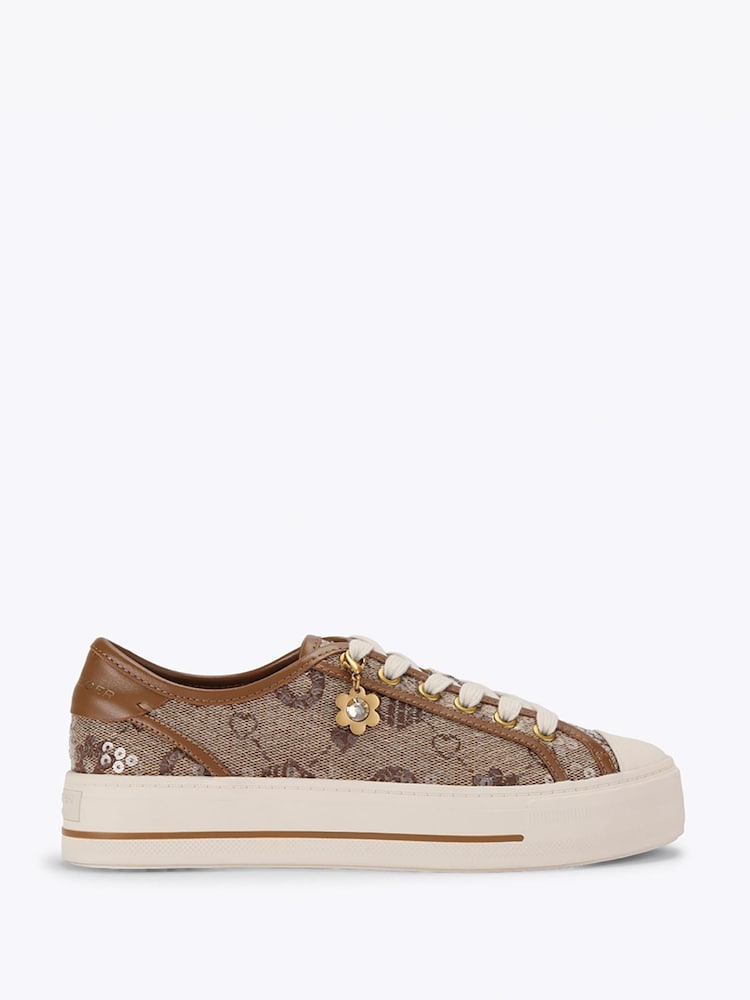 Kurt Geiger London Brown Lace Up Trainers - Image 1 of 5