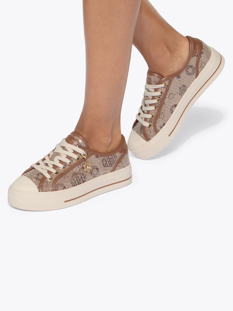 Kurt Geiger London Brown Lace Up Trainers - Image 2 of 5