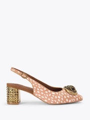 Kurt Geiger London Brown Chelsea Block Slingback Shoes - Image 1 of 4