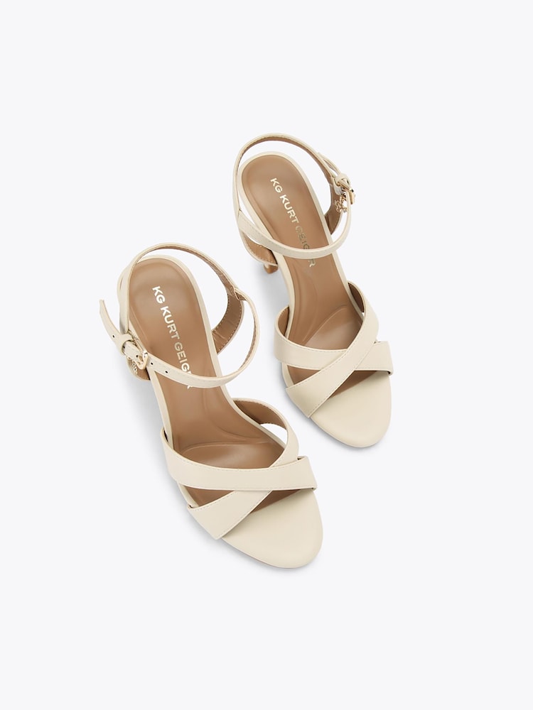 KG Kurt Geiger Cream Soraya Sandals - Image 2 of 4 KG Kurt Geiger Cream Soraya Sandals - Image 2 of 4
