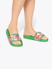 Kurt Geiger London Green Meena Eagle Sandals - Image 1 of 5