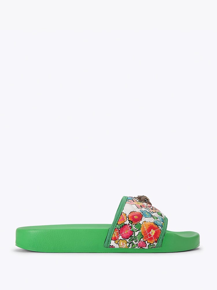 Kurt Geiger London Green Meena Eagle Sandals - Image 2 of 5 Kurt Geiger London Green Meena Eagle Sandals - Image 2 of 5