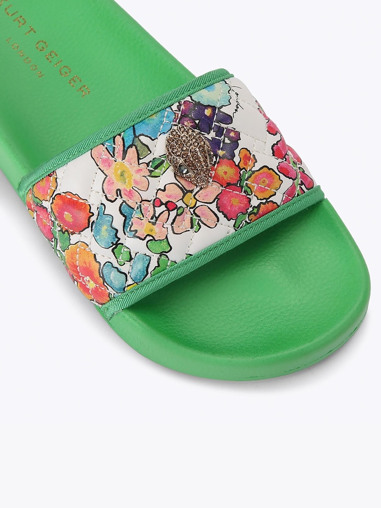 Kurt Geiger London Green Meena Eagle Sandals - Image 5 of 5 Kurt Geiger London Green Meena Eagle Sandals - Image 5 of 5