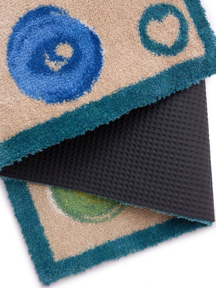 Hug Rug Beige Painted Spots Mat - Image 5 of 5