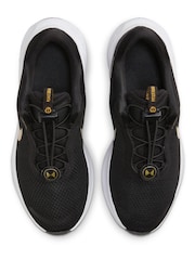 Nike Black/Gold Revolution 7 Easy On Running Trainers - Image 6 of 9