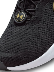 Nike Black/Gold Revolution 7 Easy On Running Trainers - Image 7 of 9