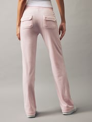 Juicy Couture Pink Classic Velour Mid Rise Pocketed Trackpants - Image 3 of 5