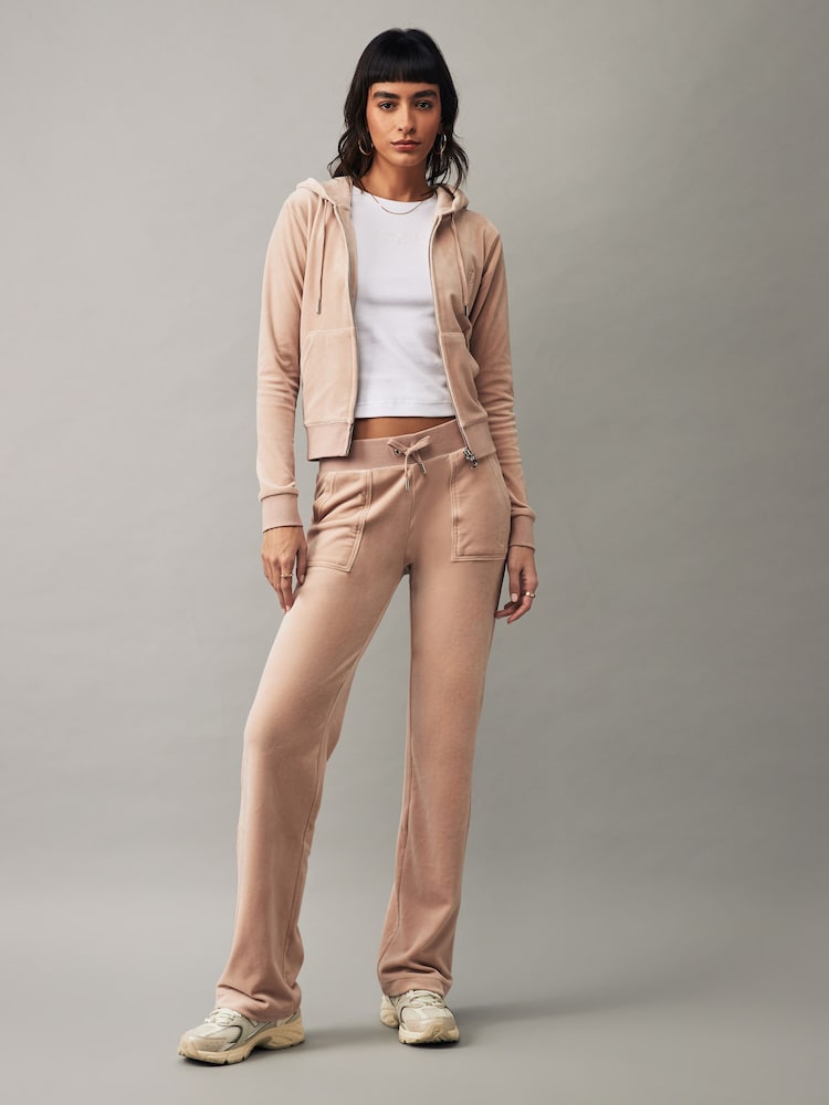 Juicy Couture Womens Velour Straight Leg Joggers - Image 2 of 4
