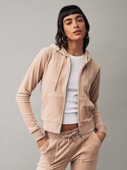 Juicy Couture Womens Zip Through Velour Robertson Zip Up Hoodie - Image 4 of 5