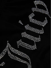 Черные велюровые шорты со стразами Juicy Couture - Изображение 5 из 6