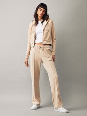 Juicy Couture Velour Straight Leg Trackpants With Diamante Branding - Image 2 of 4