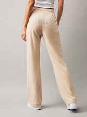 Juicy Couture Velour Straight Leg Trackpants With Diamante Branding - Image 3 of 4
