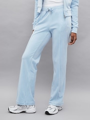 Juicy Couture Velour Straight Leg Trackpants With Diamante Branding - Image 1 of 8