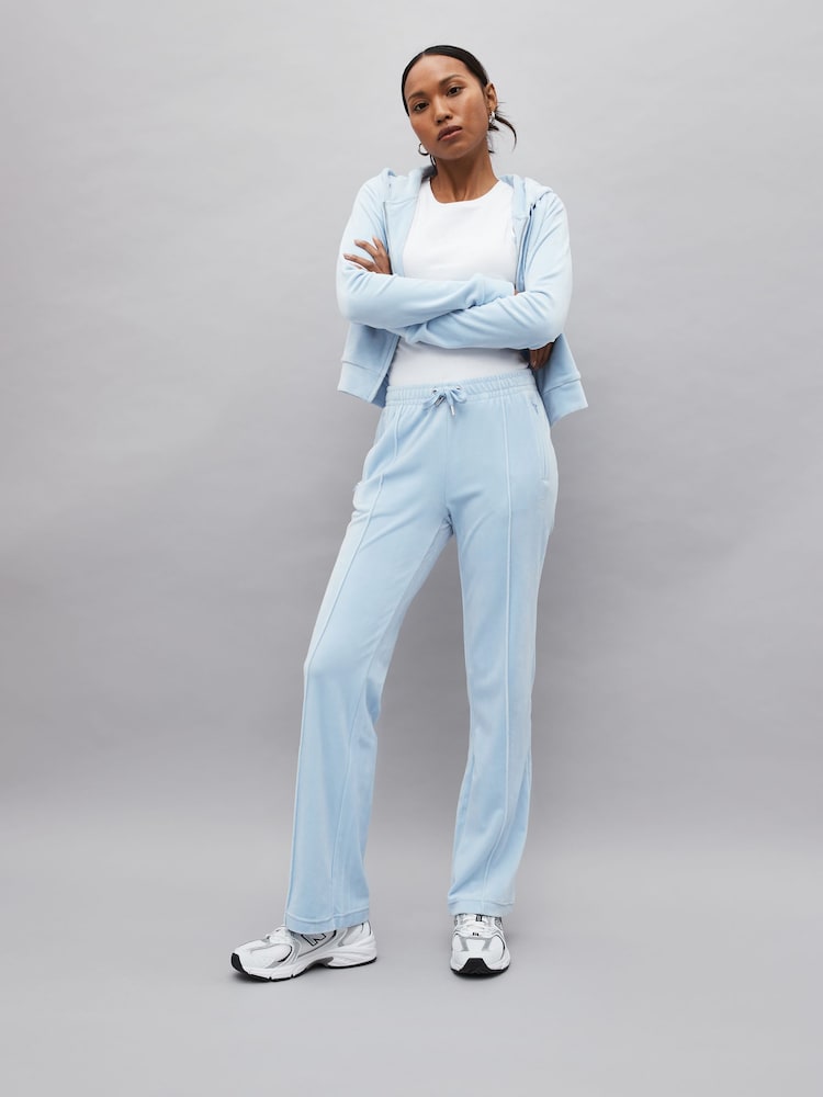 Juicy Couture Velour Straight Leg Trackpants With Diamante Branding - Image 2 of 8