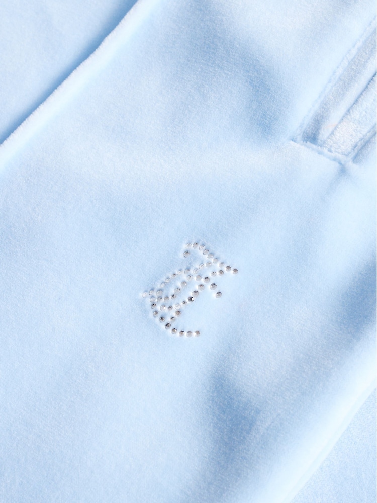Juicy Couture Velour Straight Leg Trackpants With Diamante Branding - Image 8 of 8