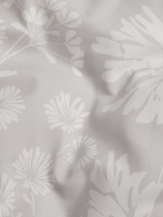 Grey Floral Duvet Cover and Pillowcase Set - Image 3 of 4
