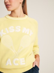 Joules Break Point Yellow Knitted Tennis Jumper - Image 4 of 6
