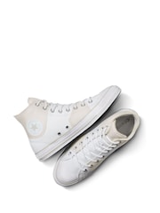Converse White Chuck Taylor All Star High Trainers - Image 7 of 9