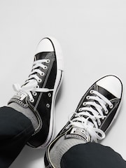 Converse Black Leather Chuck Taylor All Star Low Trainers - Image 1 of 21