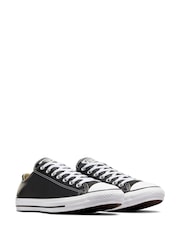 Converse Black Leather Chuck Taylor All Star Low Trainers - Image 10 of 21