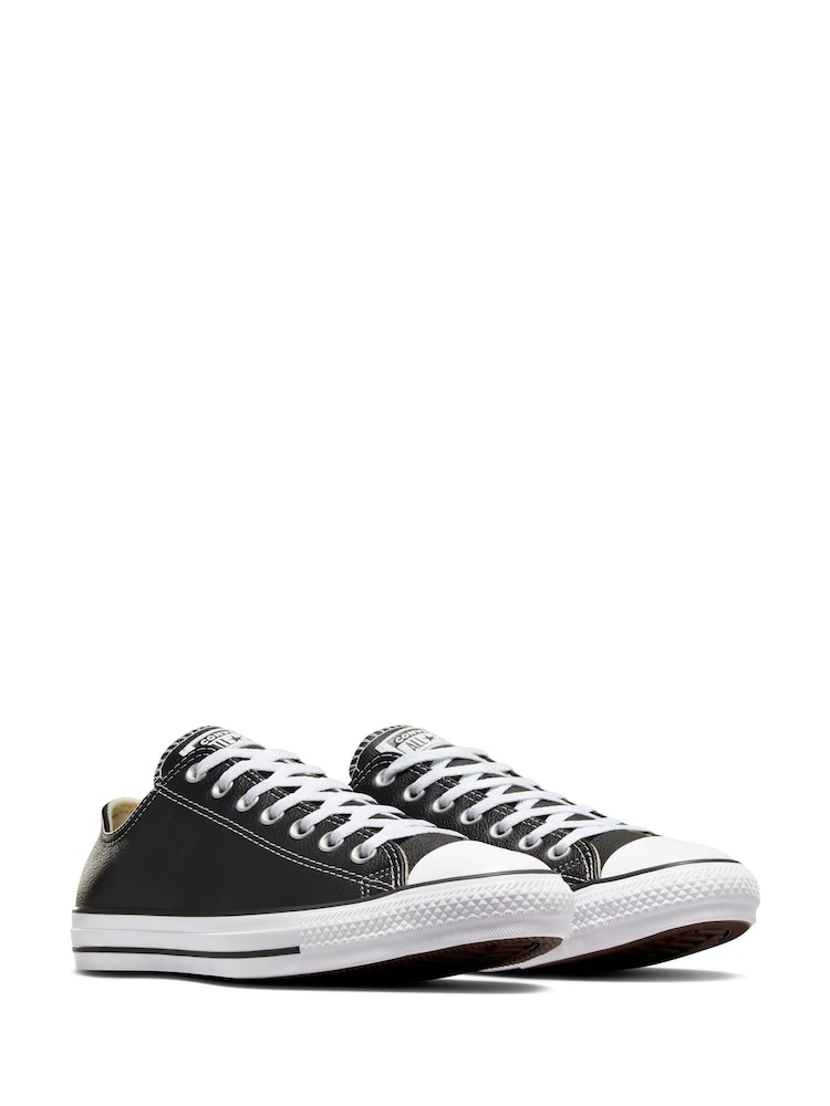 Converse Black Leather Chuck Taylor All Star Low Trainers - Image 10 of 21