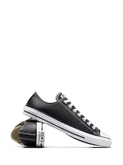 Converse Black Leather Chuck Taylor All Star Low Trainers - Image 13 of 21
