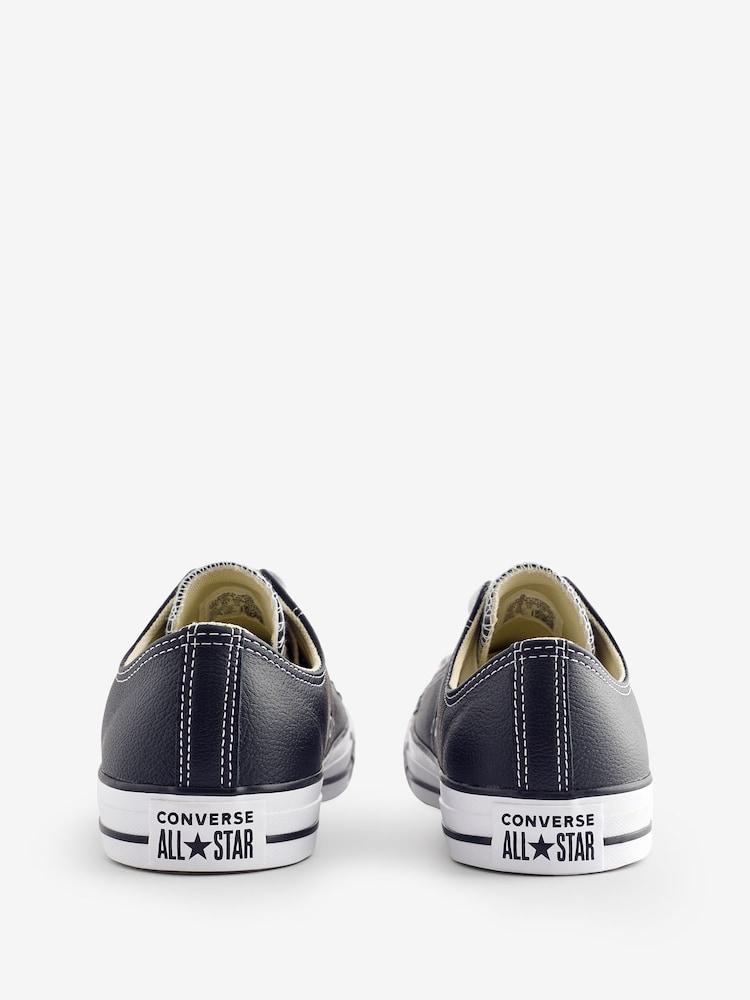 Converse Black Leather Chuck Taylor All Star Low Trainers - Image 15 of 21