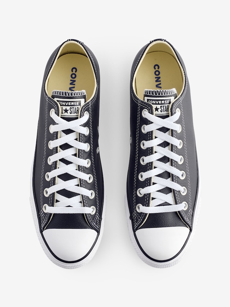 Converse Black Leather Chuck Taylor All Star Low Trainers - Image 16 of 21