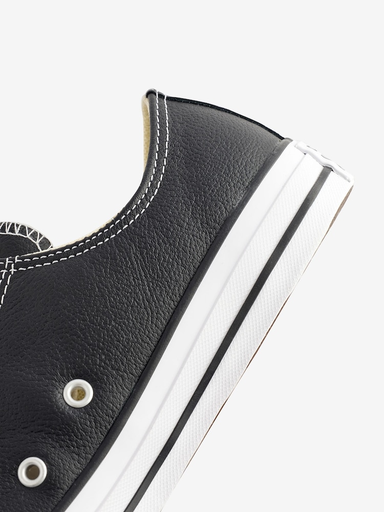 Converse Black Leather Chuck Taylor All Star Low Trainers - Image 20 of 21