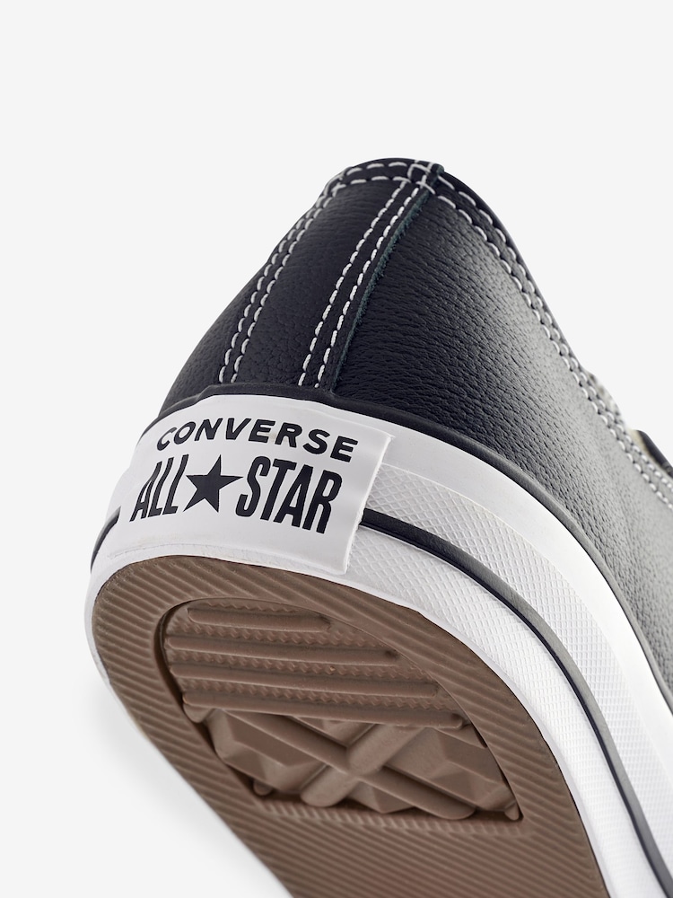 Converse Black Leather Chuck Taylor All Star Low Trainers - Image 21 of 21