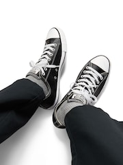 Converse Black Leather Chuck Taylor All Star Low Trainers - Image 3 of 21