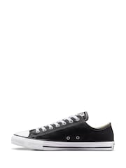 Converse Black Leather Chuck Taylor All Star Low Trainers - Image 6 of 21