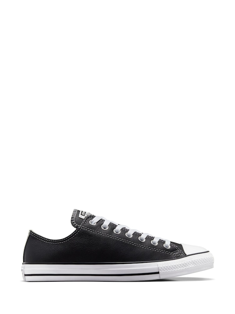 Converse Black Leather Chuck Taylor All Star Low Trainers - Image 7 of 21
