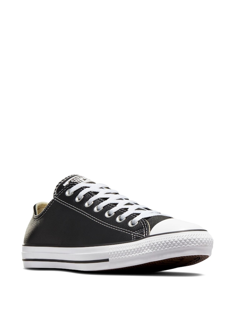 Converse Black Leather Chuck Taylor All Star Low Trainers - Image 9 of 21