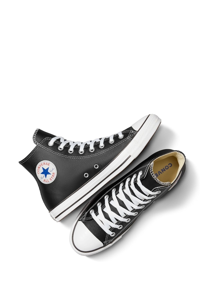 Buy Converse Black Leather Chuck Taylor All Star High Top Trainers