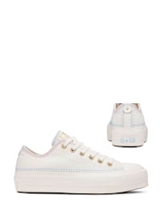 Converse Cream/White Chuck Taylor All Star Lift Trainers - Image 2 of 10