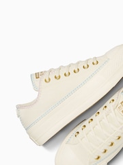 Converse Cream/White Chuck Taylor All Star Lift Trainers - Image 3 of 10