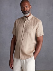 Stone Signature 100% Linen Short Sleeve Shirt - Image 1 of 8