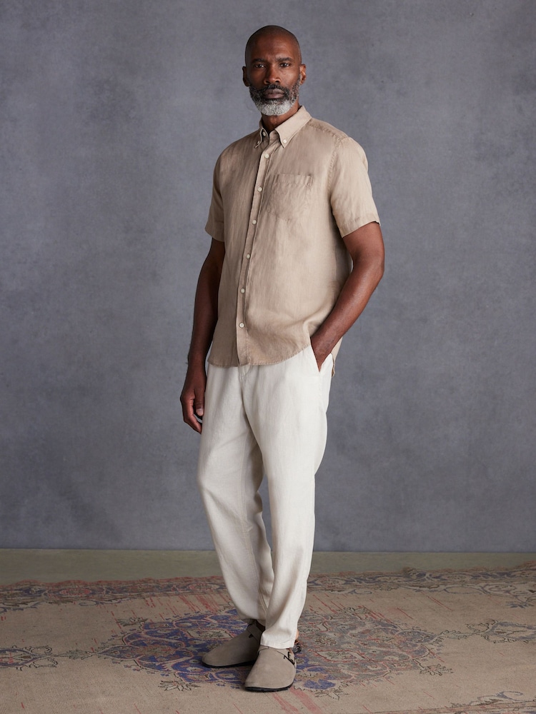 Stone Signature 100% Linen Short Sleeve Shirt - Image 2 of 8