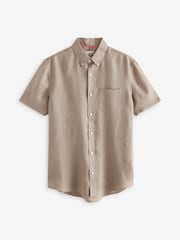 Stone Signature 100% Linen Short Sleeve Shirt - Image 6 of 8