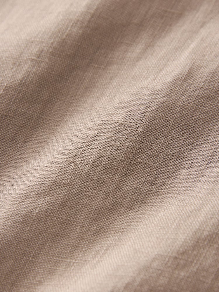 Neutral Standard Collar Signature 100% Linen Long Sleeve Shirt - Image 8 of 8