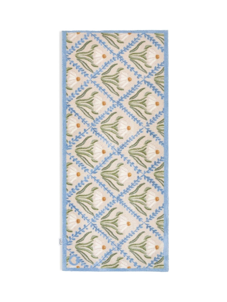 Hug Rug Beige Daisy Trellis Runner - Image 2 of 4 Hug Rug Beige Daisy Trellis Runner - Image 2 of 4