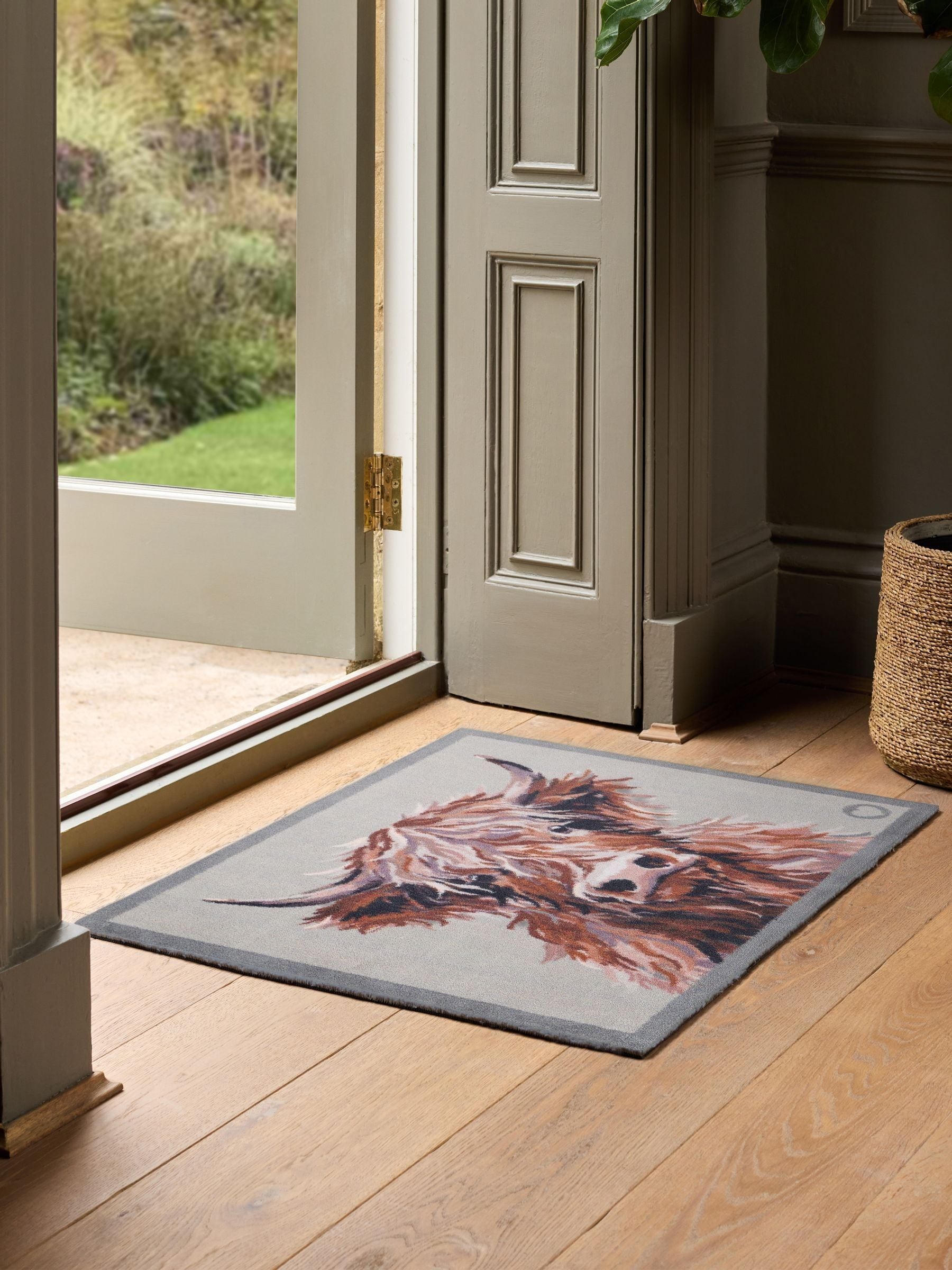 Hug Rug Beige Heritage Highland Cow Doormats