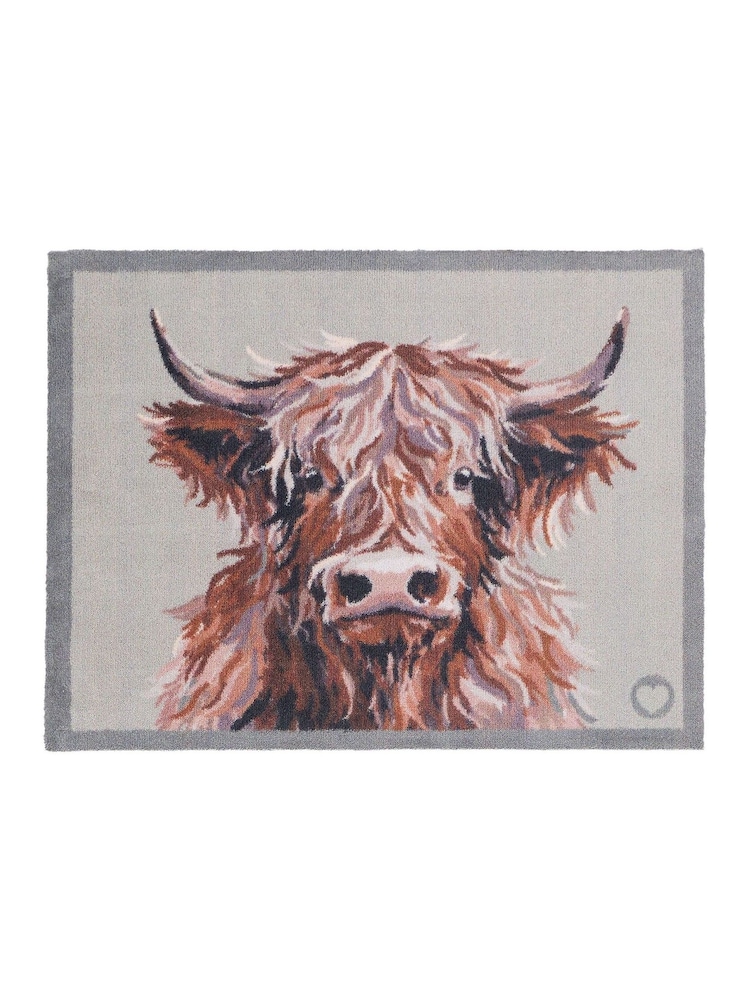 Hug Rug Beige Heritage Highland Cow Doormats - Image 2 of 4 Hug Rug Beige Heritage Highland Cow Doormats - Image 2 of 4