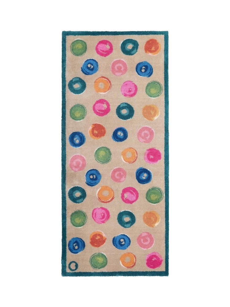 Hug Rug Beige Painted Spots Runner - Image 2 of 5 Hug Rug Beige Painted Spots Runner - Image 2 of 5