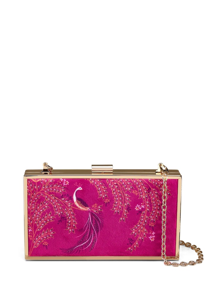 Sara Miller Velvet Clutch Elegant Bird - Image 1 of 5