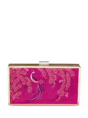 Sara Miller Velvet Clutch Elegant Bird - Image 3 of 5